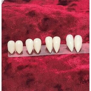 4 Pair Reusable Fangs with Molding Kit for custom fit natural looking realistic